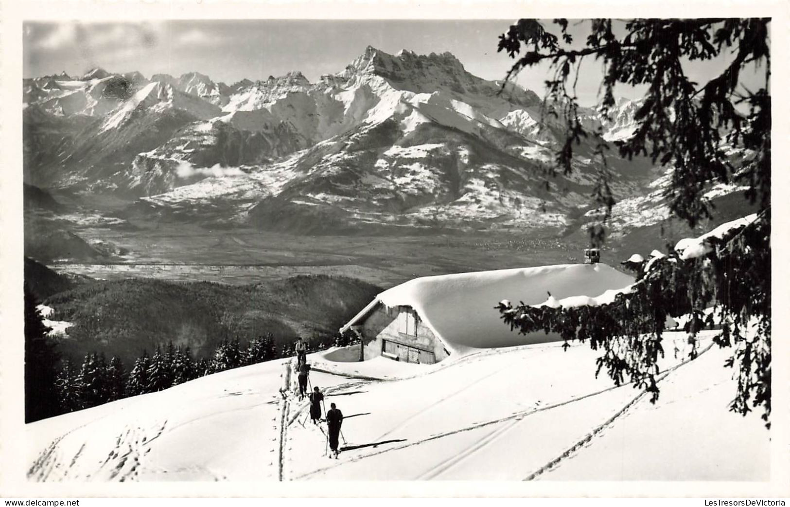 SUISSE - Leysin - Les Dents Du Midi En Hiver - Vue Générale - Animé - Carte Postale - Leysin