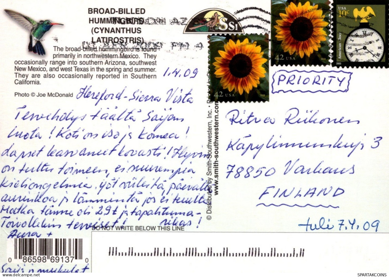 OISEAU Animaux Vintage Carte Postale CPSM #PAM704.A - Vögel