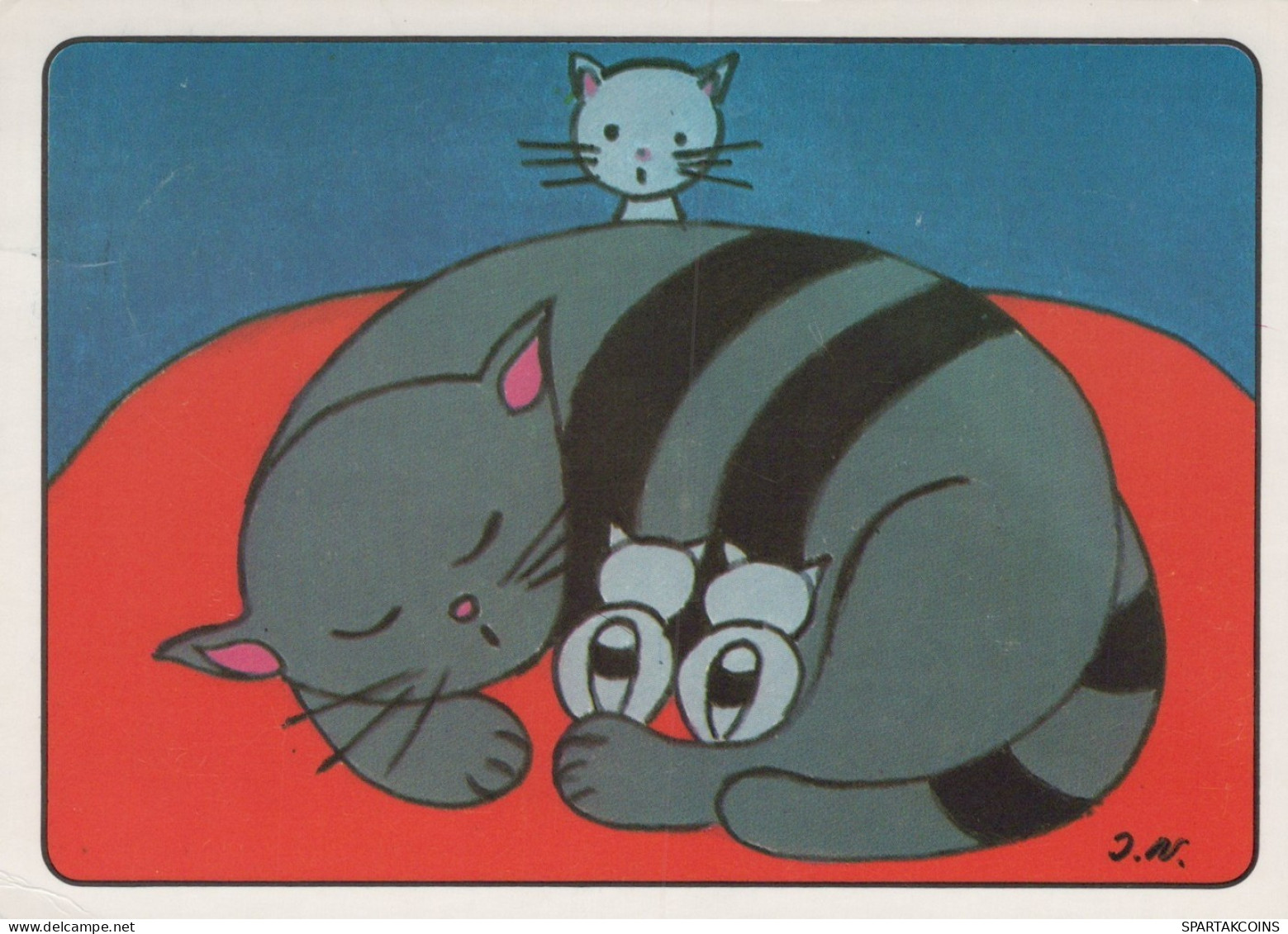 GATTO KITTY Animale Vintage Cartolina CPSM #PAM463.A - Katzen