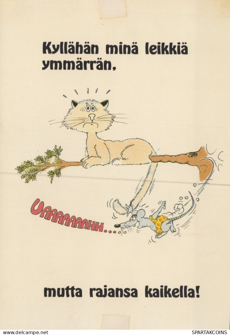 KATZE MIEZEKATZE Tier Vintage Ansichtskarte Postkarte CPSM #PAM275.A - Chats