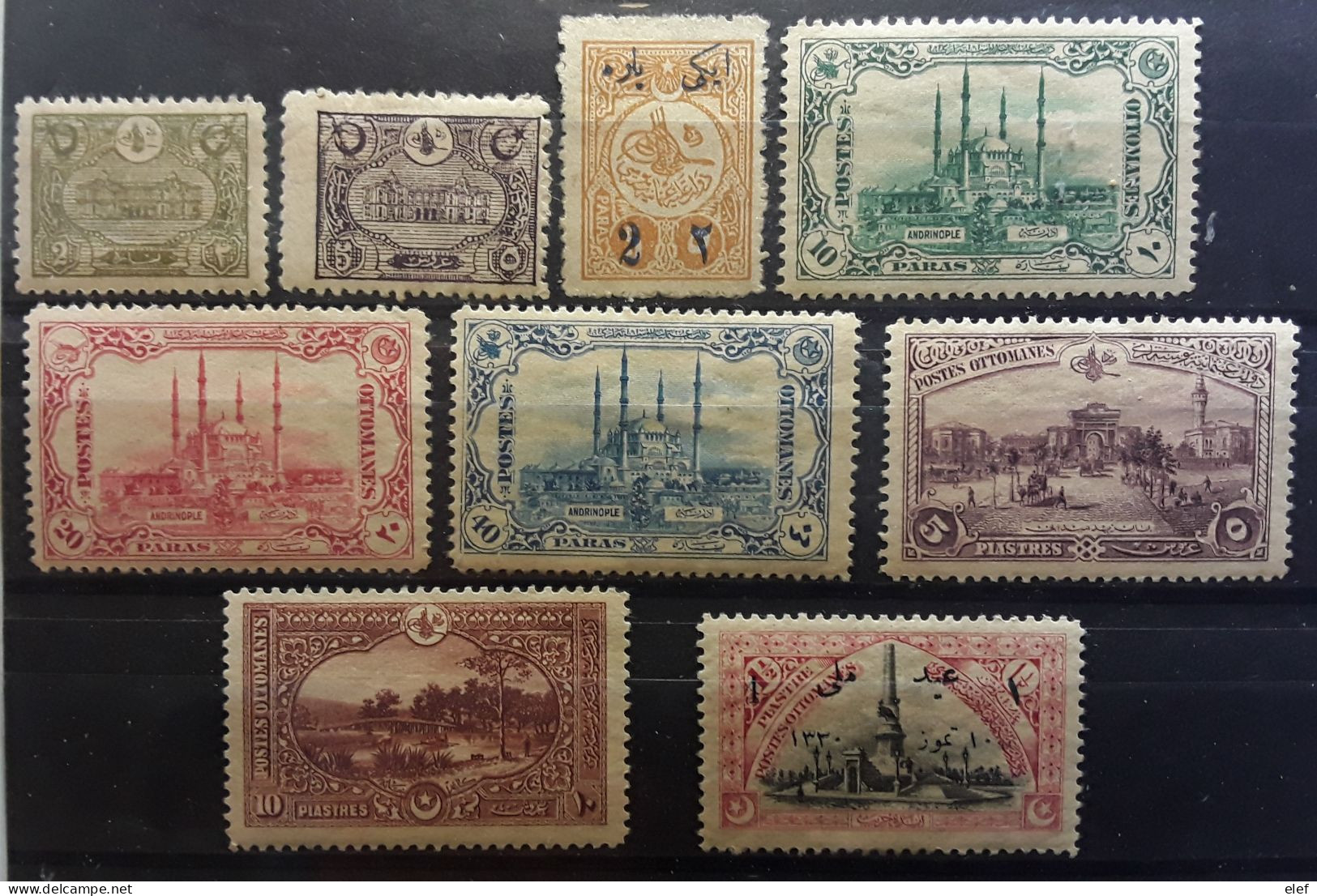 TURKIYE TURQUIE TURKEY 1910 - 1914, Petit Lot De 9 Timbres Entre Yvert No 159 - 199 , Neufs * MH TB - Ongebruikt