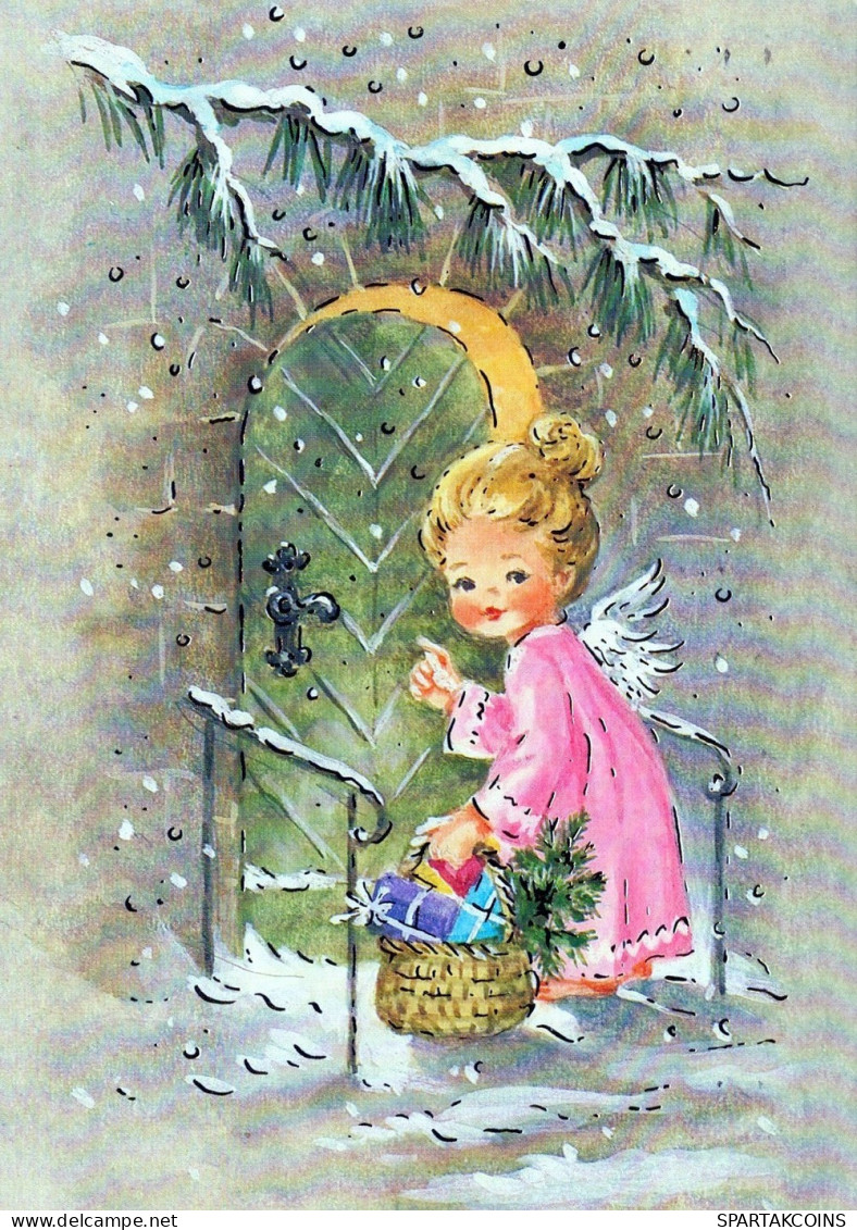 ÁNGEL NAVIDAD Vintage Tarjeta Postal CPSM #PAJ281.A - Engel