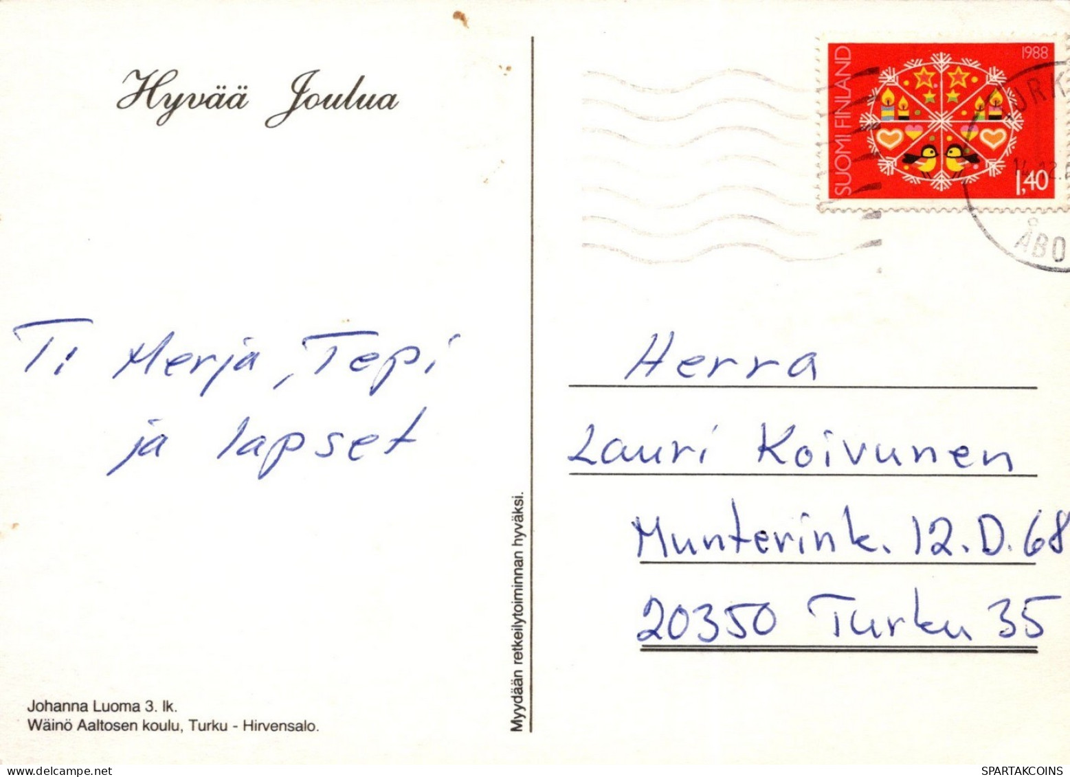 ANGEL CHRISTMAS Holidays Vintage Postcard CPSM #PAJ280.A - Engelen