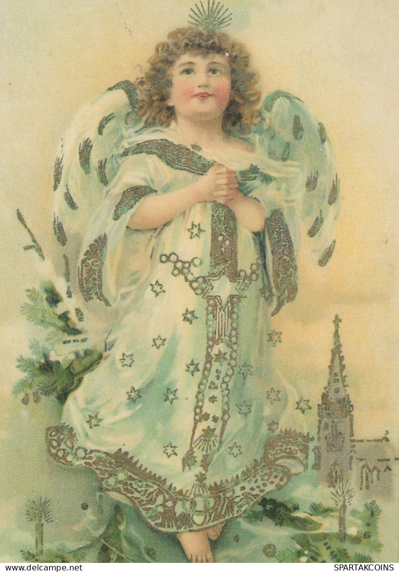 ANGELO Buon Anno Natale Vintage Cartolina CPSM #PAJ224.A - Anges
