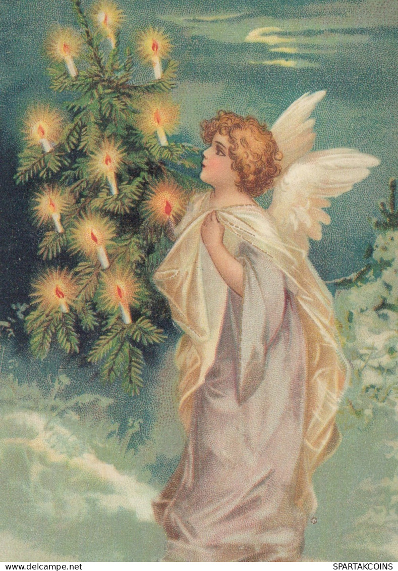 ANGELO Buon Anno Natale Vintage Cartolina CPSM #PAJ271.A - Anges