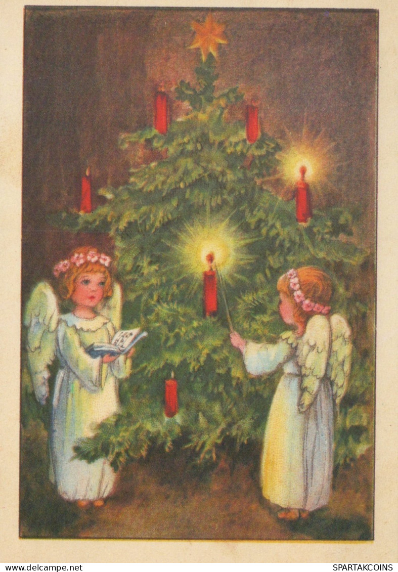 ANGELO Buon Anno Natale Vintage Cartolina CPSM #PAH865.A - Anges