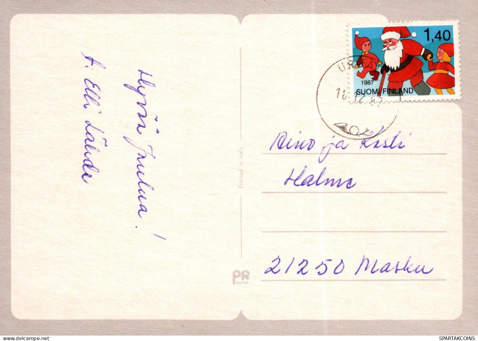 ÁNGEL NAVIDAD Vintage Tarjeta Postal CPSM #PAH809.A - Anges