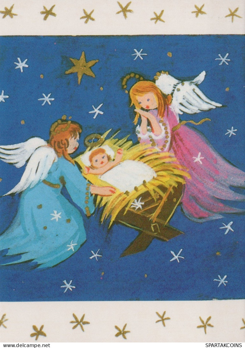 ANGEL CHRISTMAS Holidays Vintage Postcard CPSM #PAH833.A - Anges