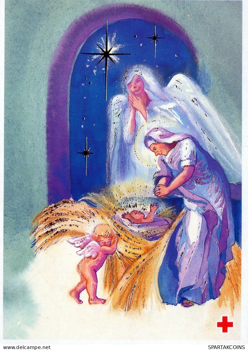 ANGELO Buon Anno Natale Vintage Cartolina CPSM #PAH810.A - Angels