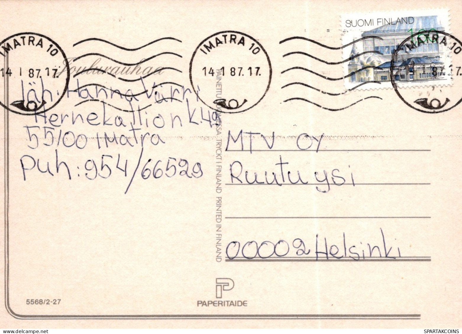 ÁNGEL NAVIDAD Vintage Tarjeta Postal CPSM #PAH729.A - Engel