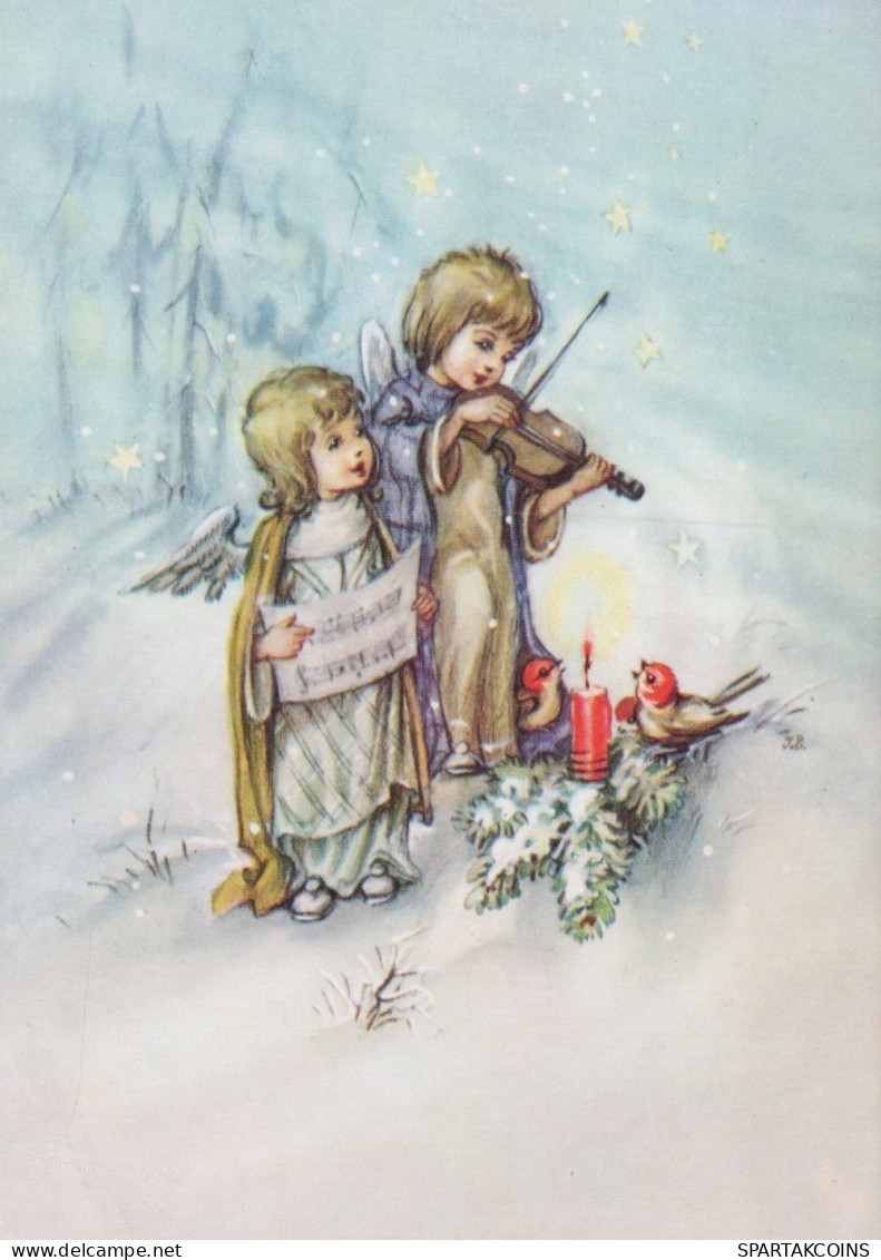 ANGEL CHRISTMAS Holidays Vintage Postcard CPSM #PAH648.A - Angels