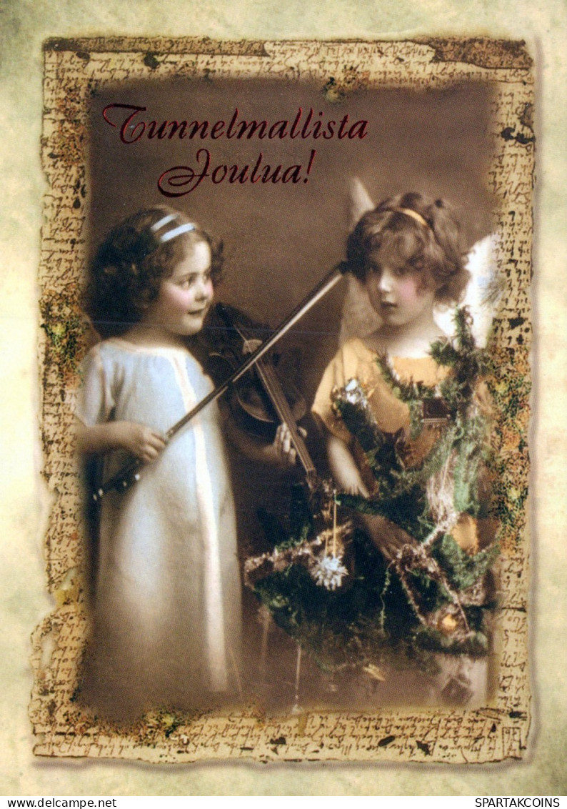 ANGELO Buon Anno Natale Vintage Cartolina CPSM #PAH640.A - Anges