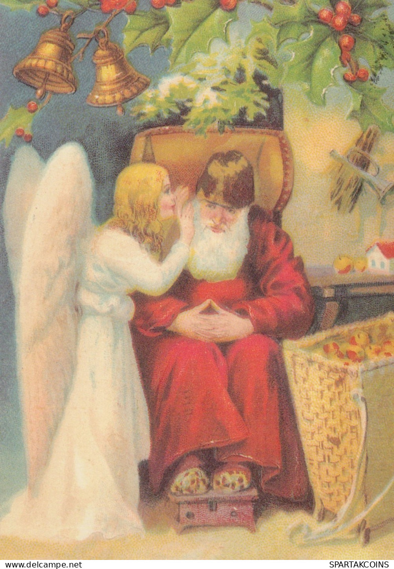 ENGEL WEIHNACHTSFERIEN Feiern & Feste Vintage Ansichtskarte Postkarte CPSM #PAH592.A - Angels