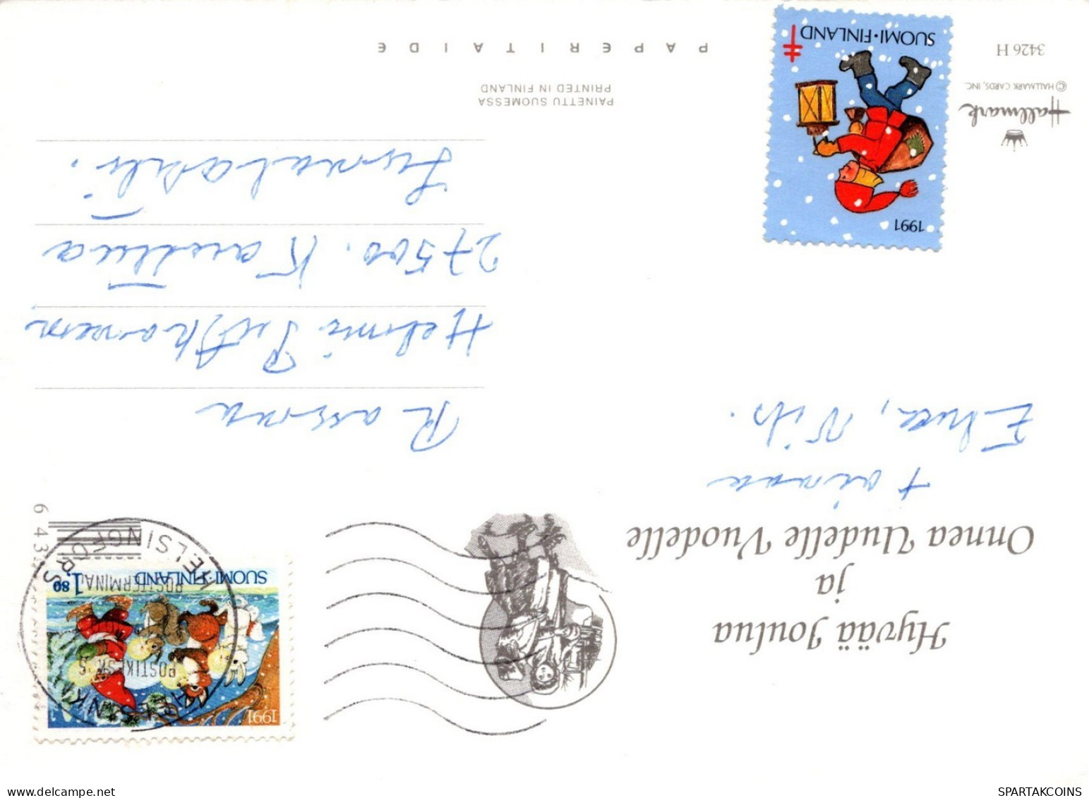 ÁNGEL NAVIDAD Vintage Tarjeta Postal CPSM #PAH594.A - Angels