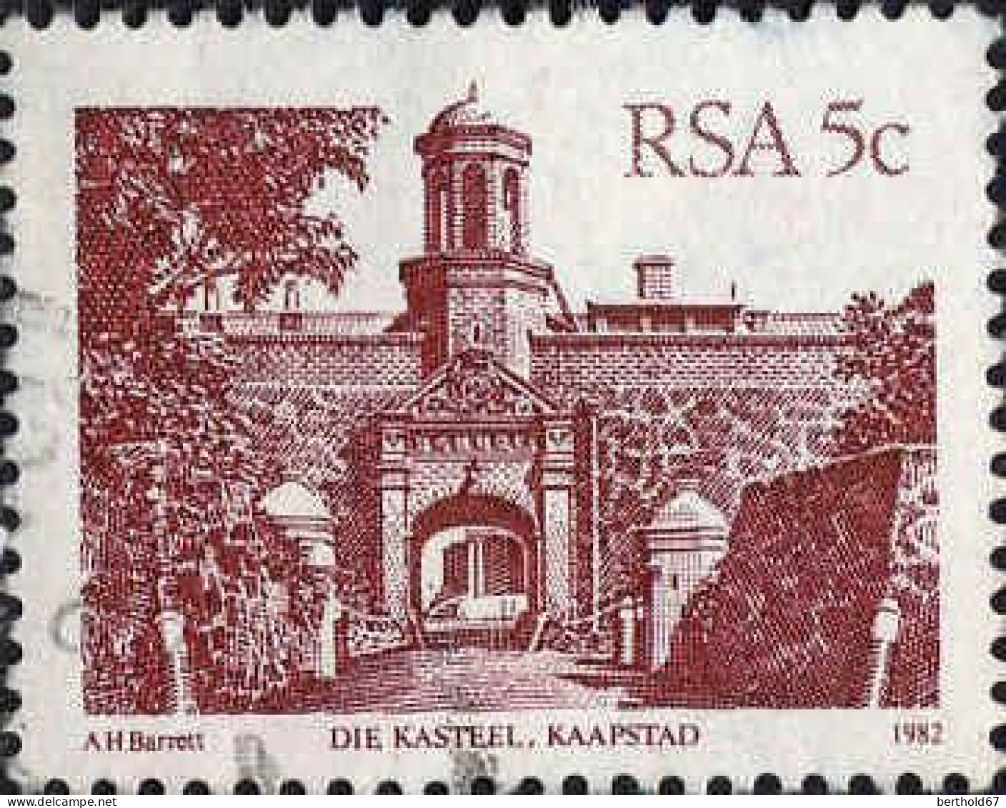 Afrique Du Sud Poste Obl Yv: 510 Mi:605Ia Die Kastell Kaapstad (cachet Rond) - Gebruikt