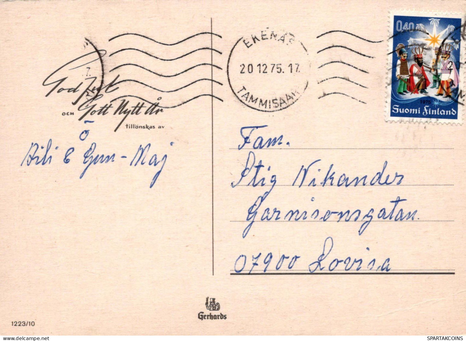 Feliz Año Navidad VELA Vintage Tarjeta Postal CPSM #PAZ581.A - Nouvel An