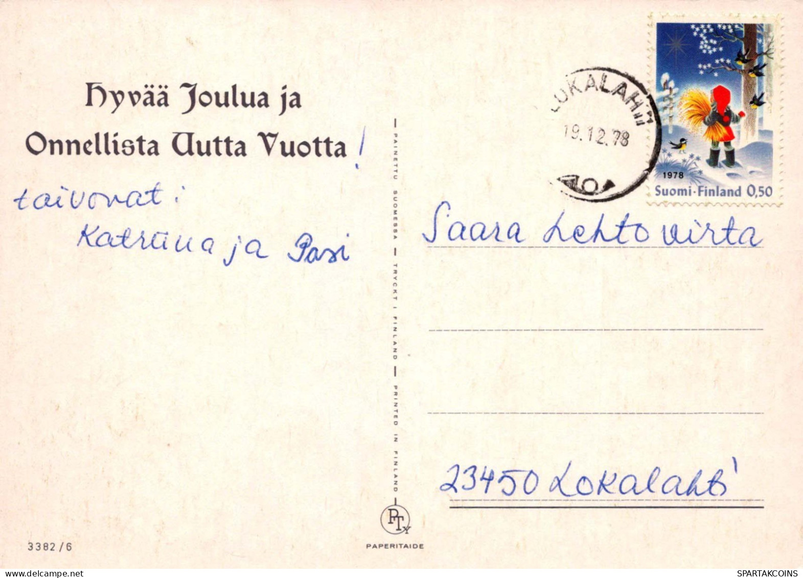 Feliz Año Navidad VELA Vintage Tarjeta Postal CPSM #PAZ341.A - Nouvel An