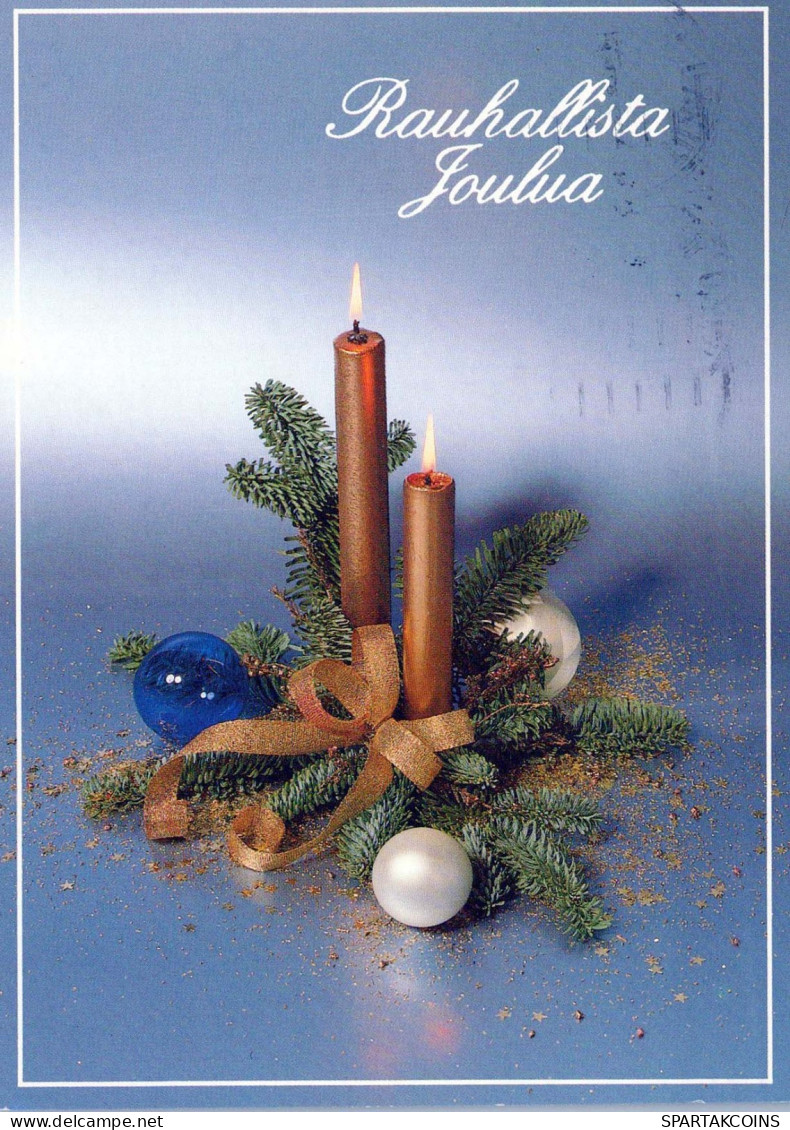 Feliz Año Navidad VELA Vintage Tarjeta Postal CPSM #PAZ211.A - Nouvel An