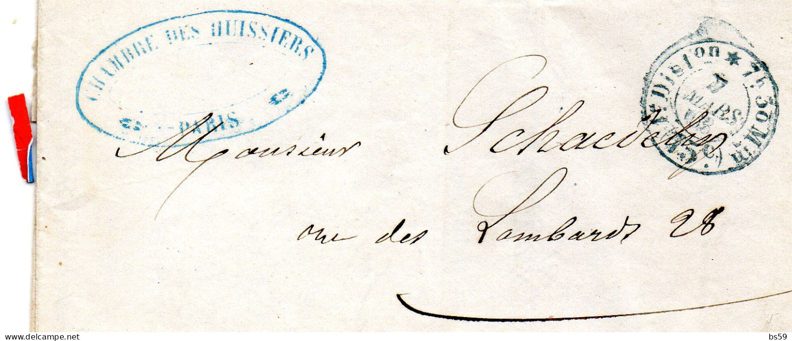 Paris - LAC (07/03/1863) Tàd Taxe De Distribution (réf Pothion 2512) En Bleu - 1849-1876: Periodo Classico