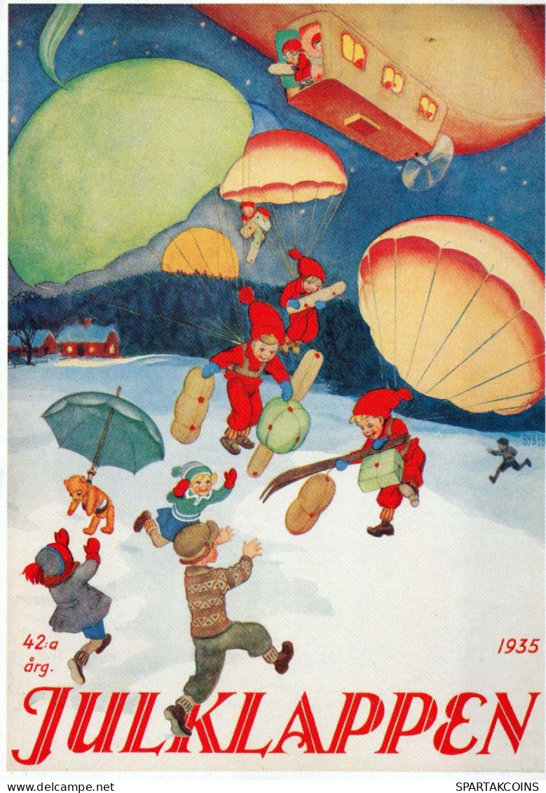 SANTA CLAUS Happy New Year Christmas GNOME Vintage Postcard CPSM #PAY949.A - Santa Claus