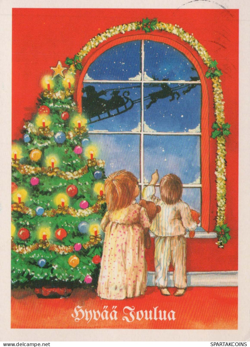 Buon Anno Natale BAMBINO Vintage Cartolina CPSM #PAY926.A - Nouvel An