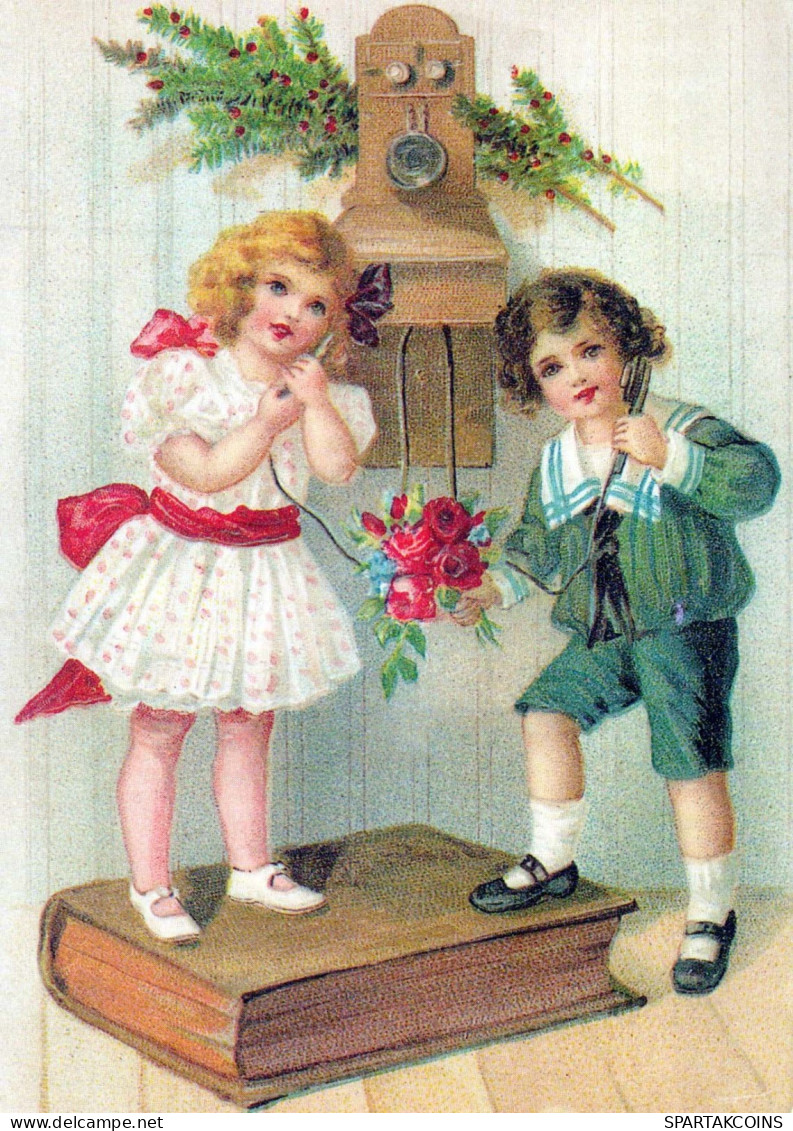 Bonne Année Noël ENFANTS Vintage Carte Postale CPSM #PAY837.A - Nouvel An