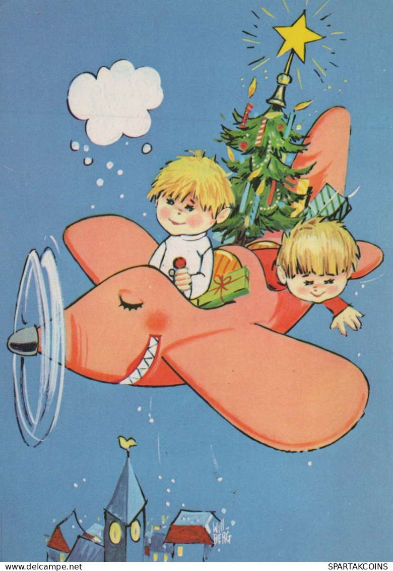 Neujahr Weihnachten KINDER Vintage Ansichtskarte Postkarte CPSM #PAY728.A - Nouvel An