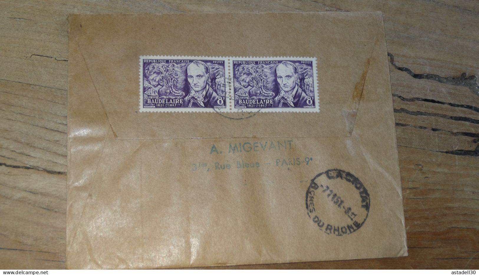 Enveloppe Recommandée PARIS Pour LA CIOTAT - 1951  ............BOITE1.......... 467 - 1921-1960: Periodo Moderno