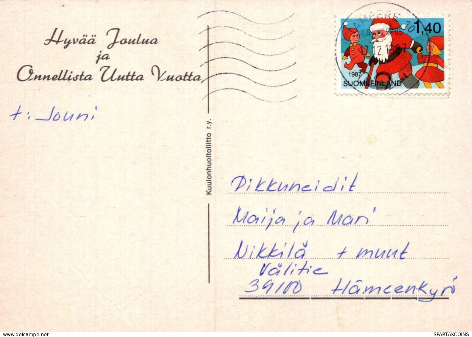 WEIHNACHTSMANN SANTA CLAUS Neujahr Weihnachten GNOME Vintage Ansichtskarte Postkarte CPSM #PAW522.A - Santa Claus