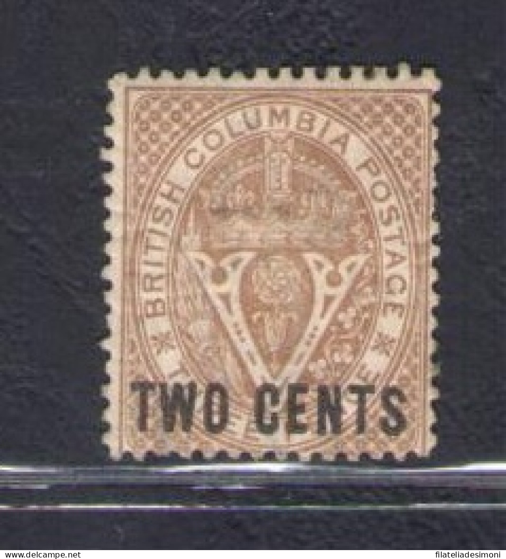 1860 British Columbia - SG N. 28 Dentellati 14, MH* - Autres & Non Classés