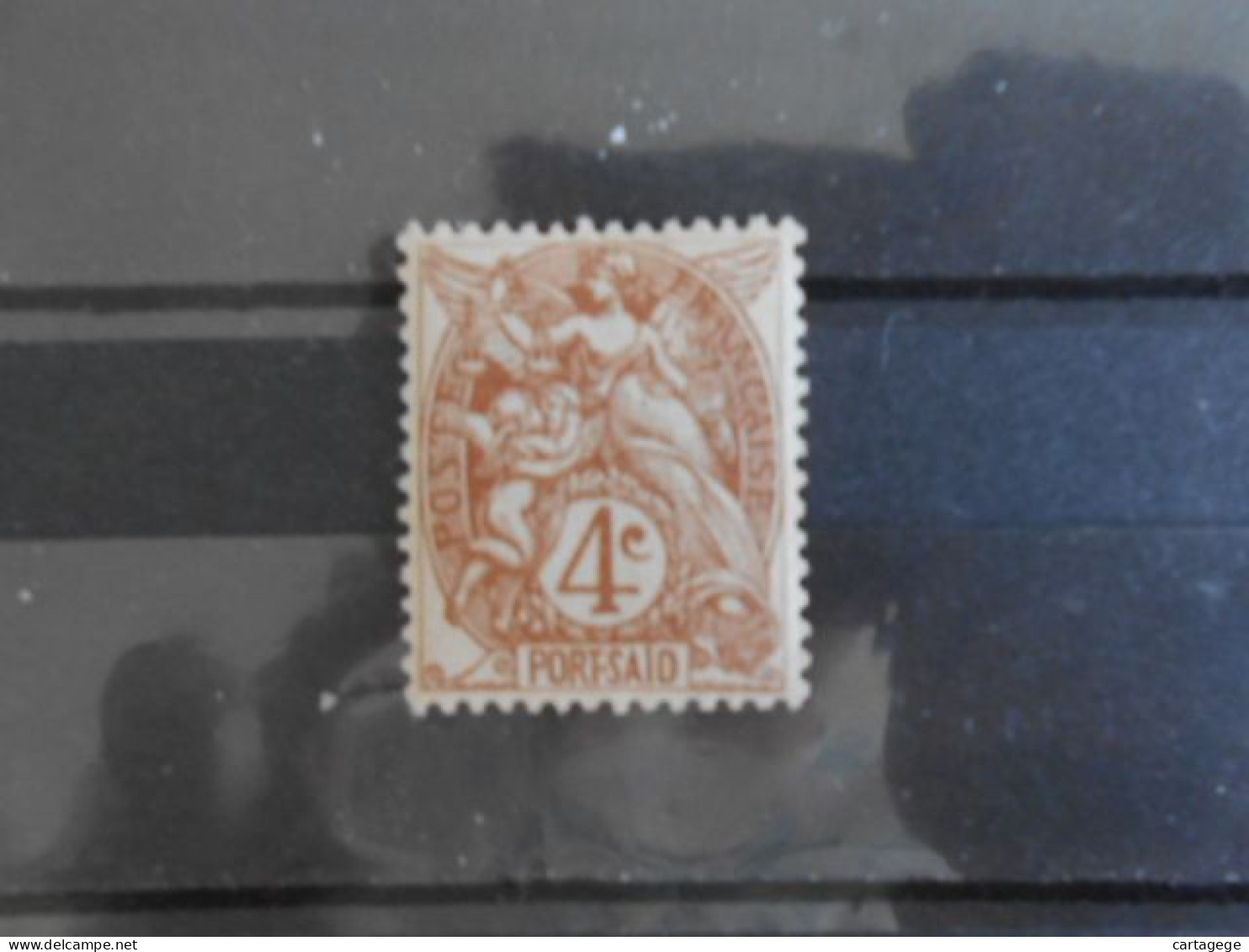 PORT-SAID YT 23 TYPE BLANC 4c Brun* - Unused Stamps