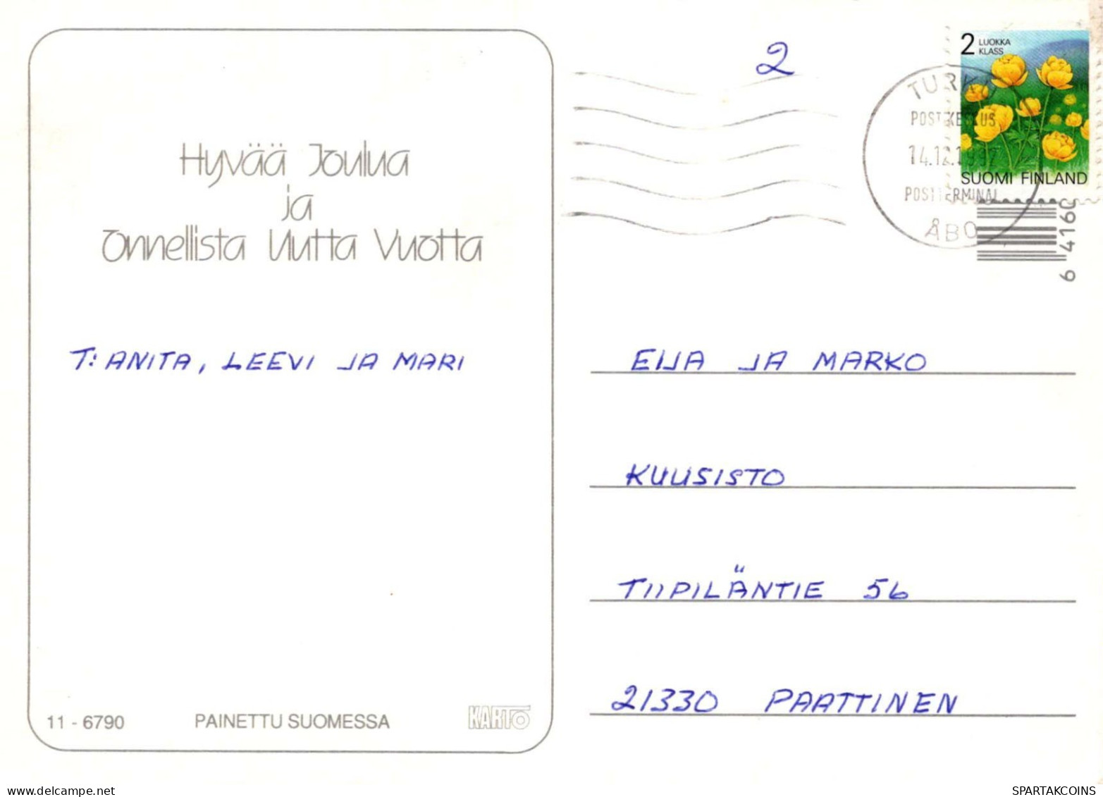 Feliz Año Navidad OSO DE PELUCHE Vintage Tarjeta Postal CPSM #PAU902.A - Neujahr