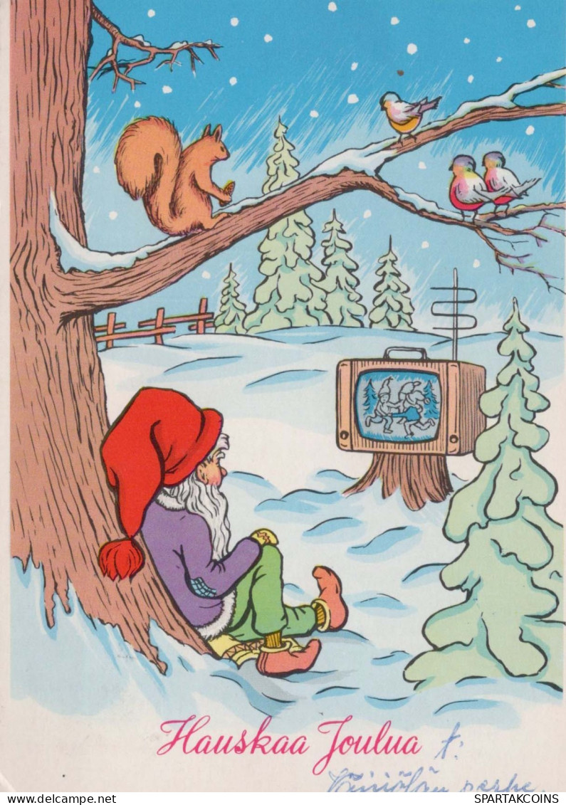 WEIHNACHTSMANN SANTA CLAUS Neujahr Weihnachten GNOME Vintage Ansichtskarte Postkarte CPSM #PAU525.A - Santa Claus