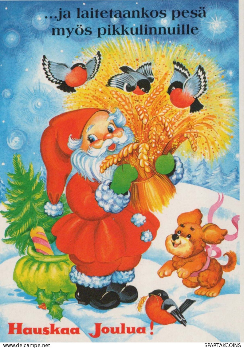 BABBO NATALE Buon Anno Natale Vintage Cartolina CPSM #PAU493.A - Santa Claus