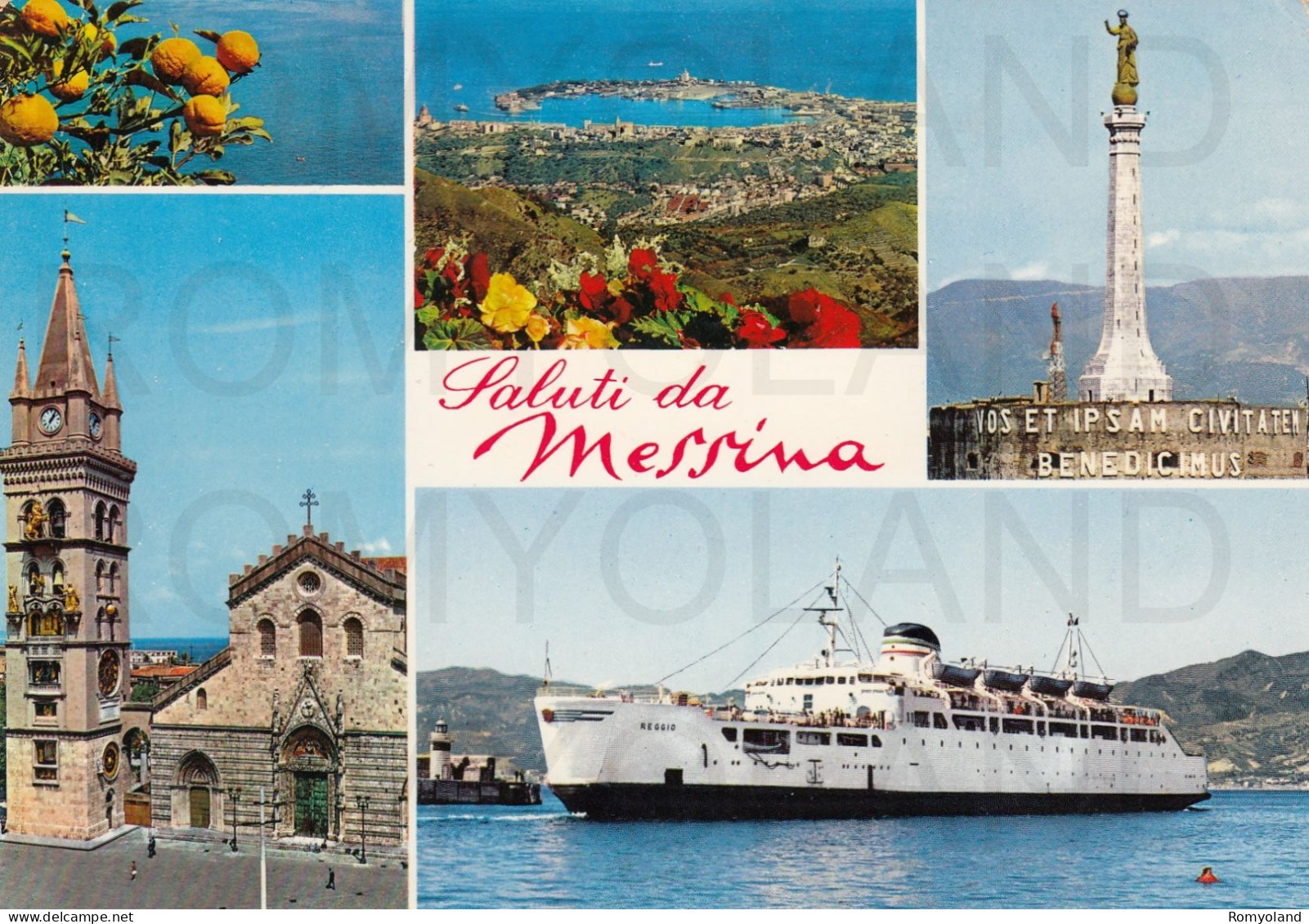 CARTOLINA  C14 MESSINA,SICILIA-SALUTI DA MESSINA-SPIAGGIA,LUNGOMARE,VACANZA,BARCHE A VELA,BELLA ITALIA,VIAGGIATA 1978 - Messina