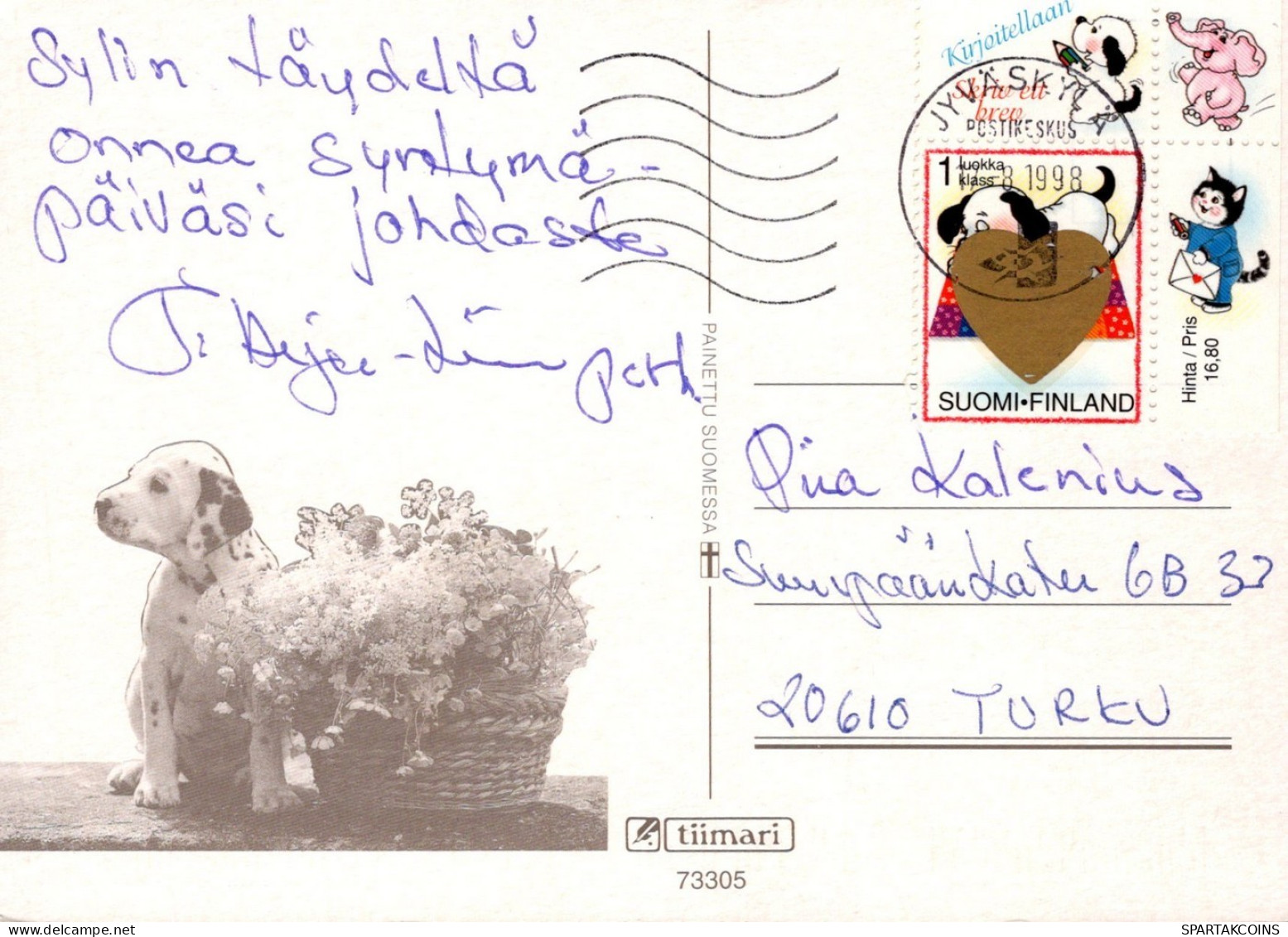 CHIEN Animaux Vintage Carte Postale CPSM #PAN880.A - Hunde