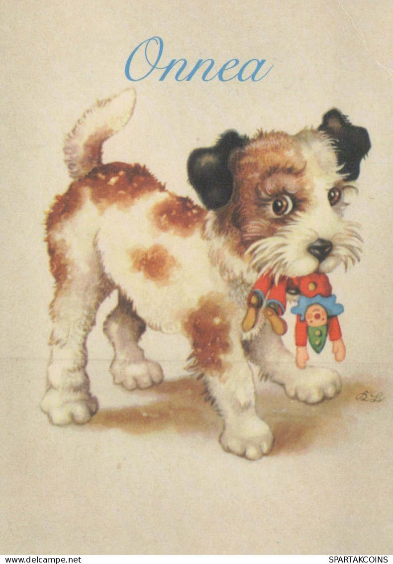 CHIEN Animaux Vintage Carte Postale CPSM #PAN820.A - Hunde