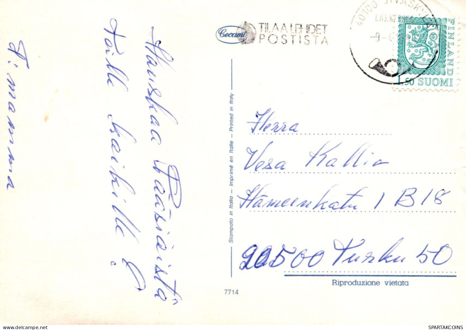 PÂQUES POULET ŒUF Vintage Carte Postale CPSM #PBP185.A - Ostern