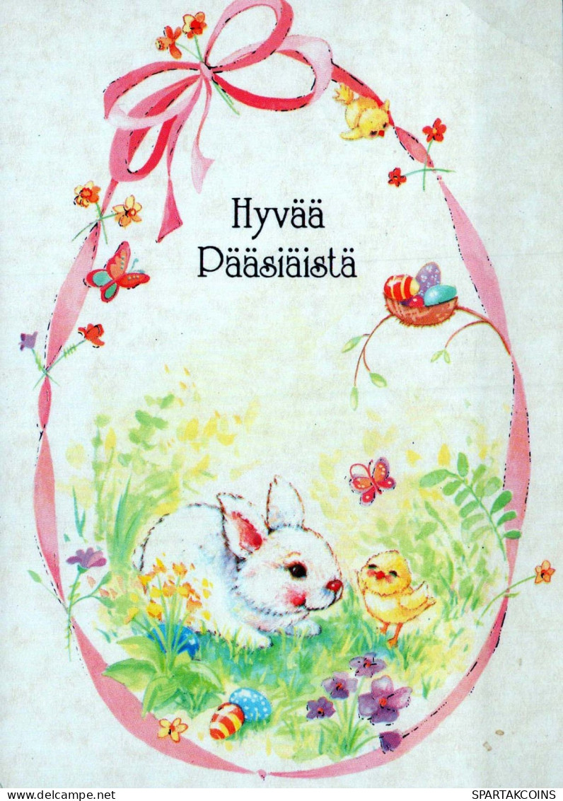 EASTER RABBIT Vintage Postcard CPSM #PBO456.A - Easter