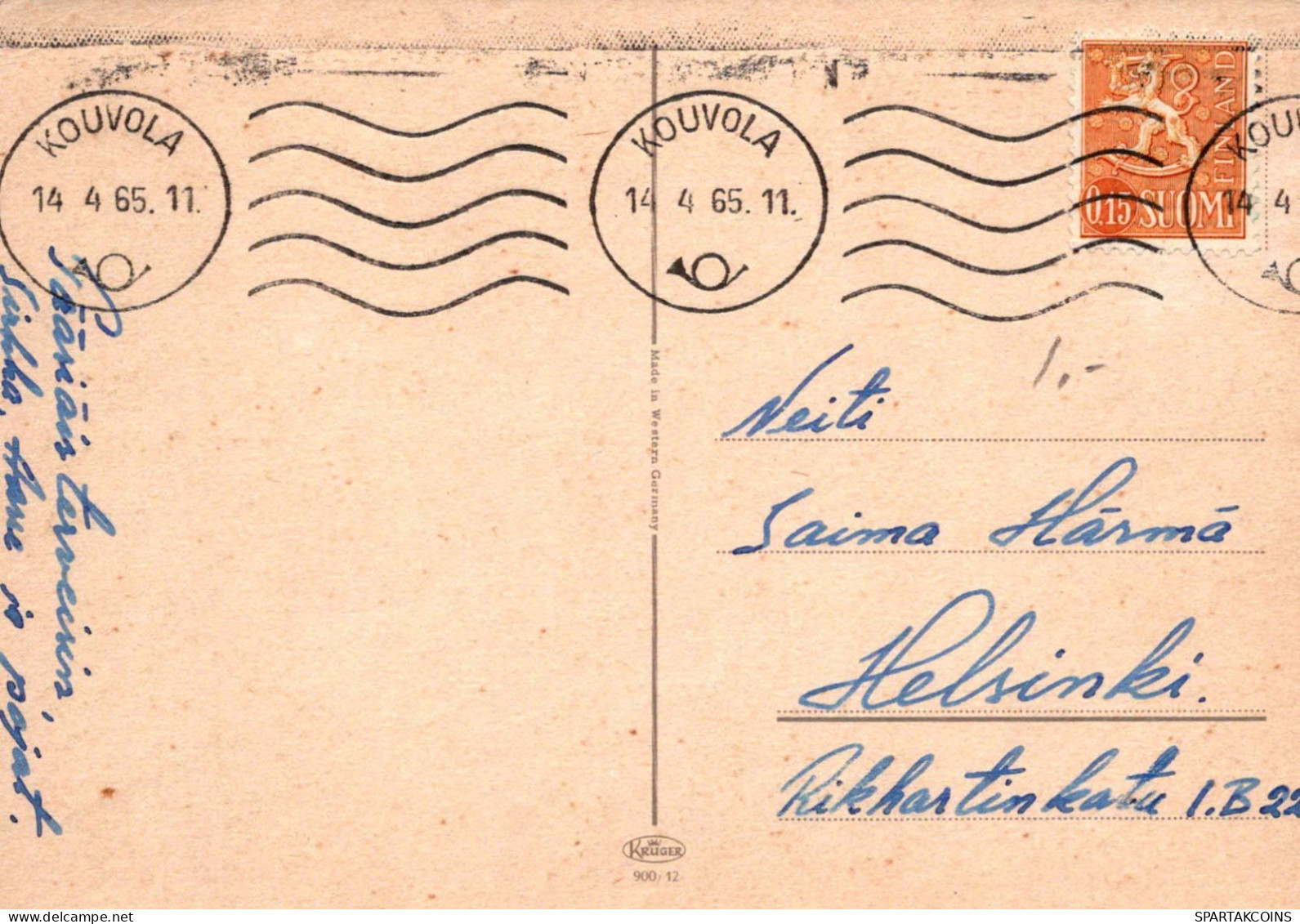 PASCUA CONEJO HUEVO Vintage Tarjeta Postal CPSM #PBO382.A - Pâques