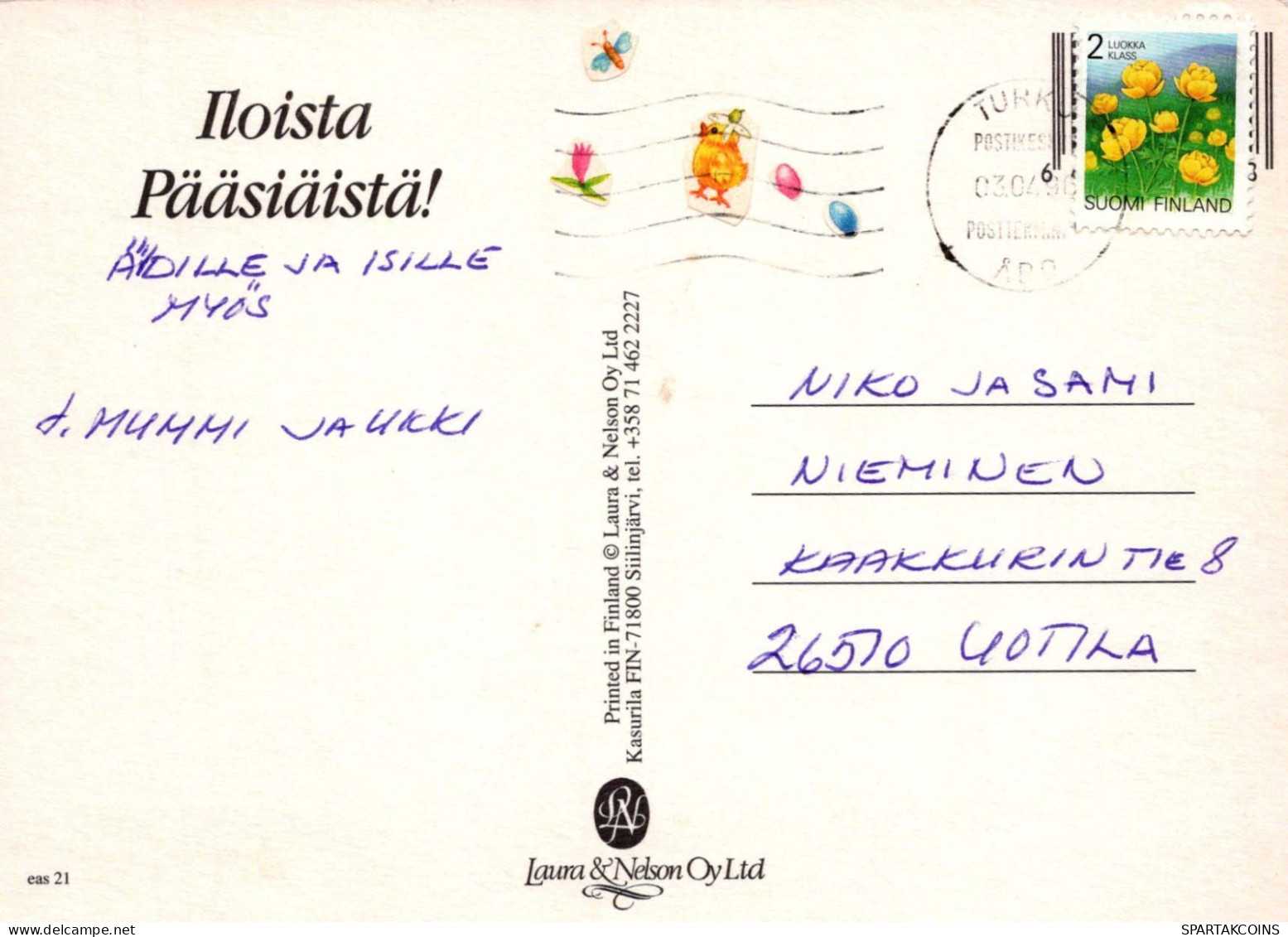 PASQUA BAMBINO UOVO Vintage Cartolina CPSM #PBO278.A - Easter