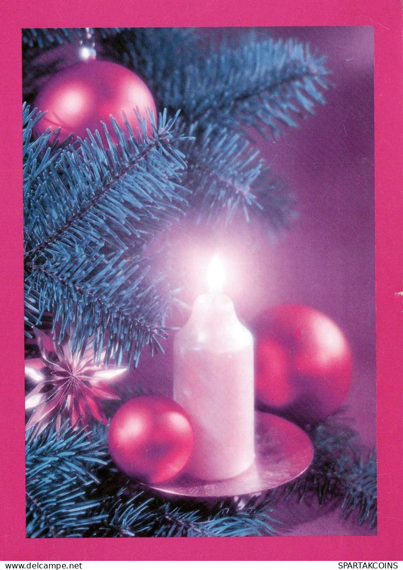 Feliz Año Navidad VELA Vintage Tarjeta Postal CPSM #PBN731.A - Neujahr