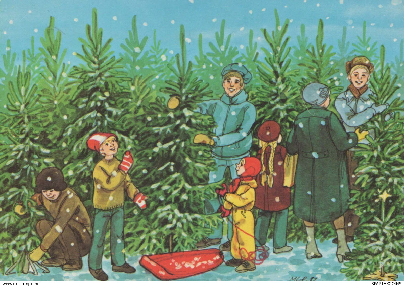 Buon Anno Natale BAMBINO Vintage Cartolina CPSM #PBM341.A - Neujahr