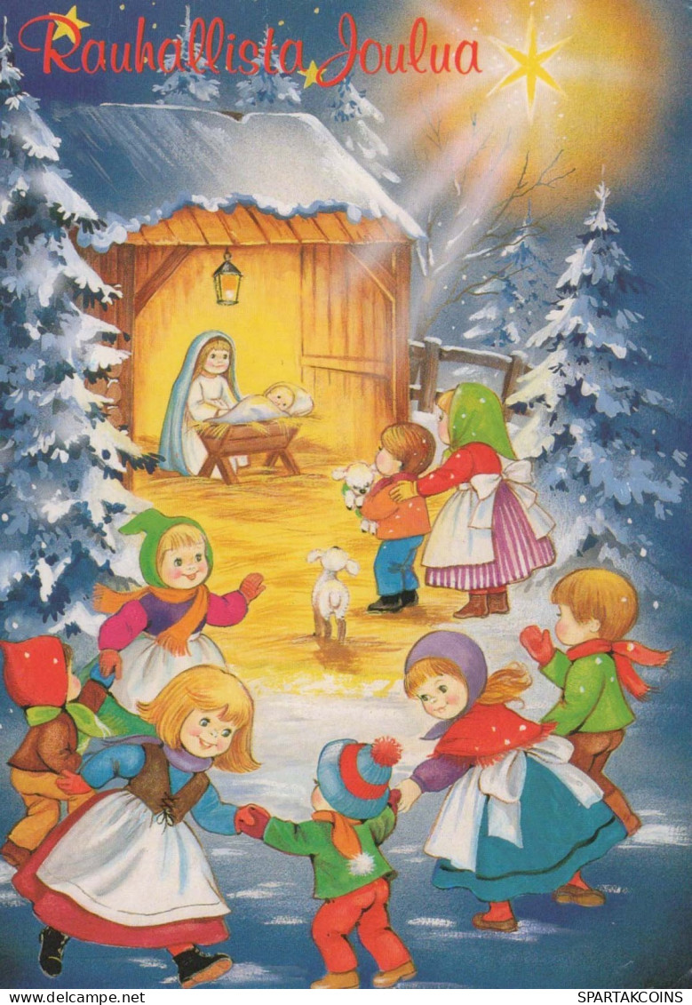 Bonne Année Noël ENFANTS Vintage Carte Postale CPSM #PBM227.A - Neujahr