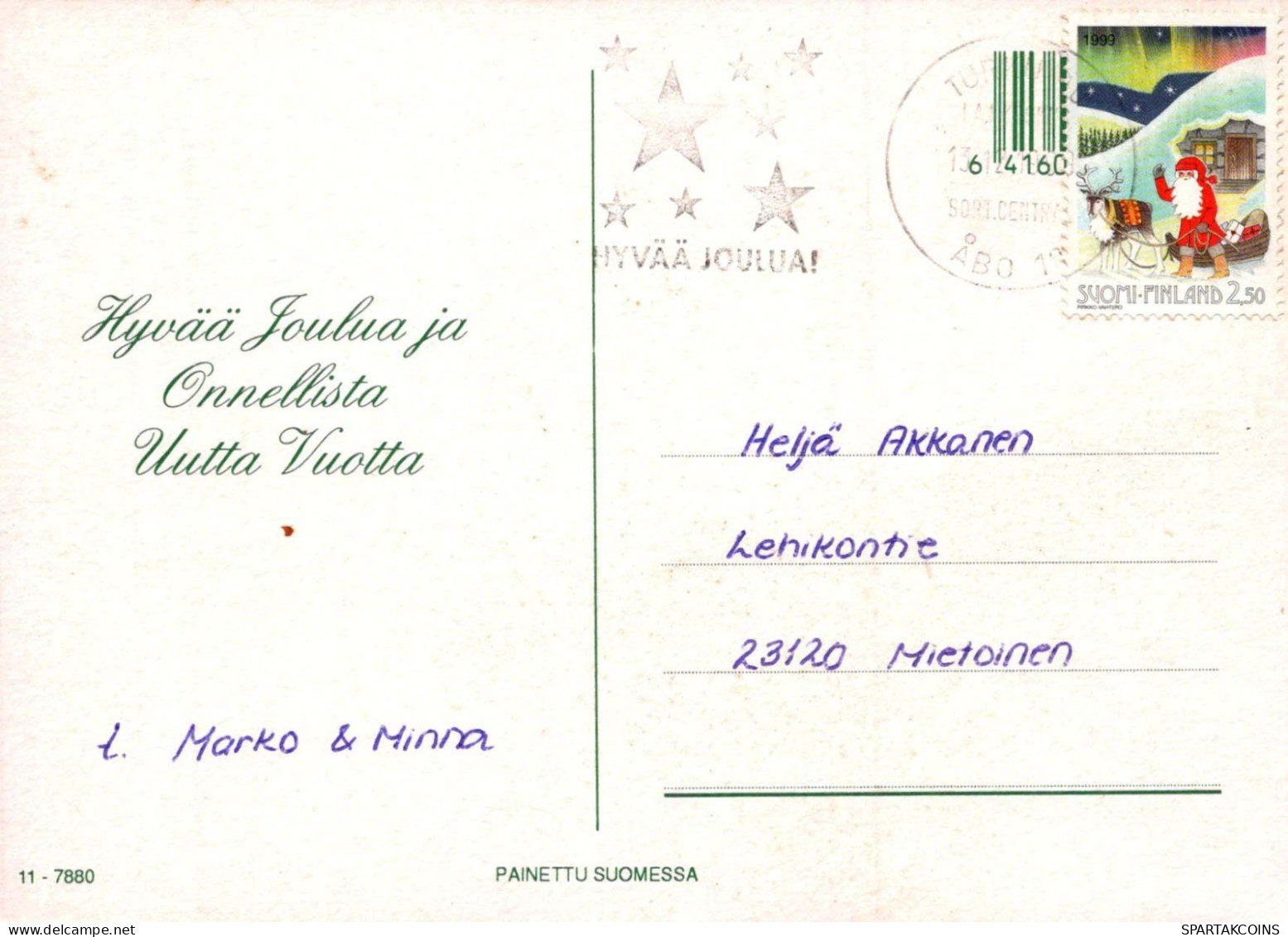 Bonne Année Noël ENFANTS Vintage Carte Postale CPSM #PBM227.A - New Year