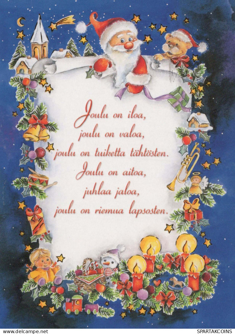 PAPÁ NOEL Feliz Año Navidad GNOMO Vintage Tarjeta Postal CPSM #PBM045.A - Santa Claus
