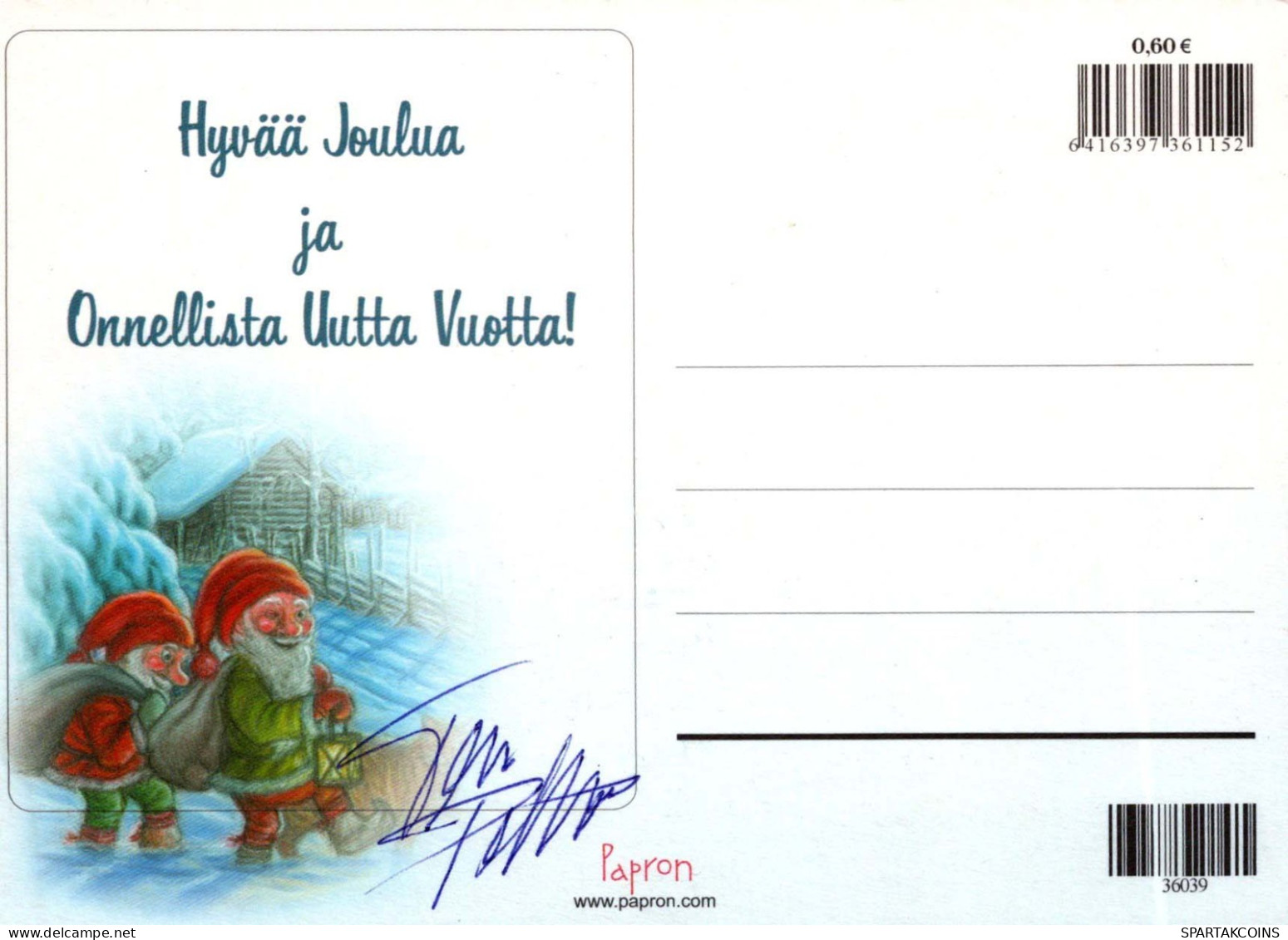 WEIHNACHTSMANN SANTA CLAUS Neujahr Weihnachten GNOME Vintage Ansichtskarte Postkarte CPSM #PBL807.A - Santa Claus