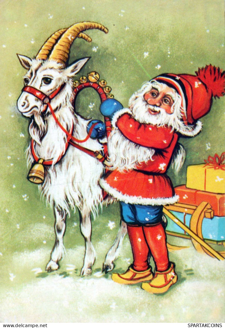 WEIHNACHTSMANN SANTA CLAUS Neujahr Weihnachten Vintage Ansichtskarte Postkarte CPSM #PBL542.A - Santa Claus