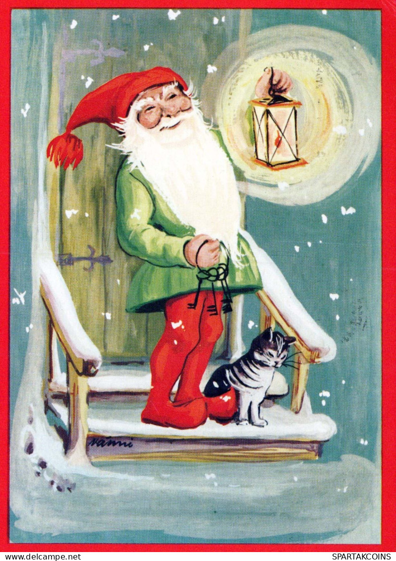 PÈRE NOËL Bonne Année Noël Vintage Carte Postale CPSM #PBL446.A - Santa Claus