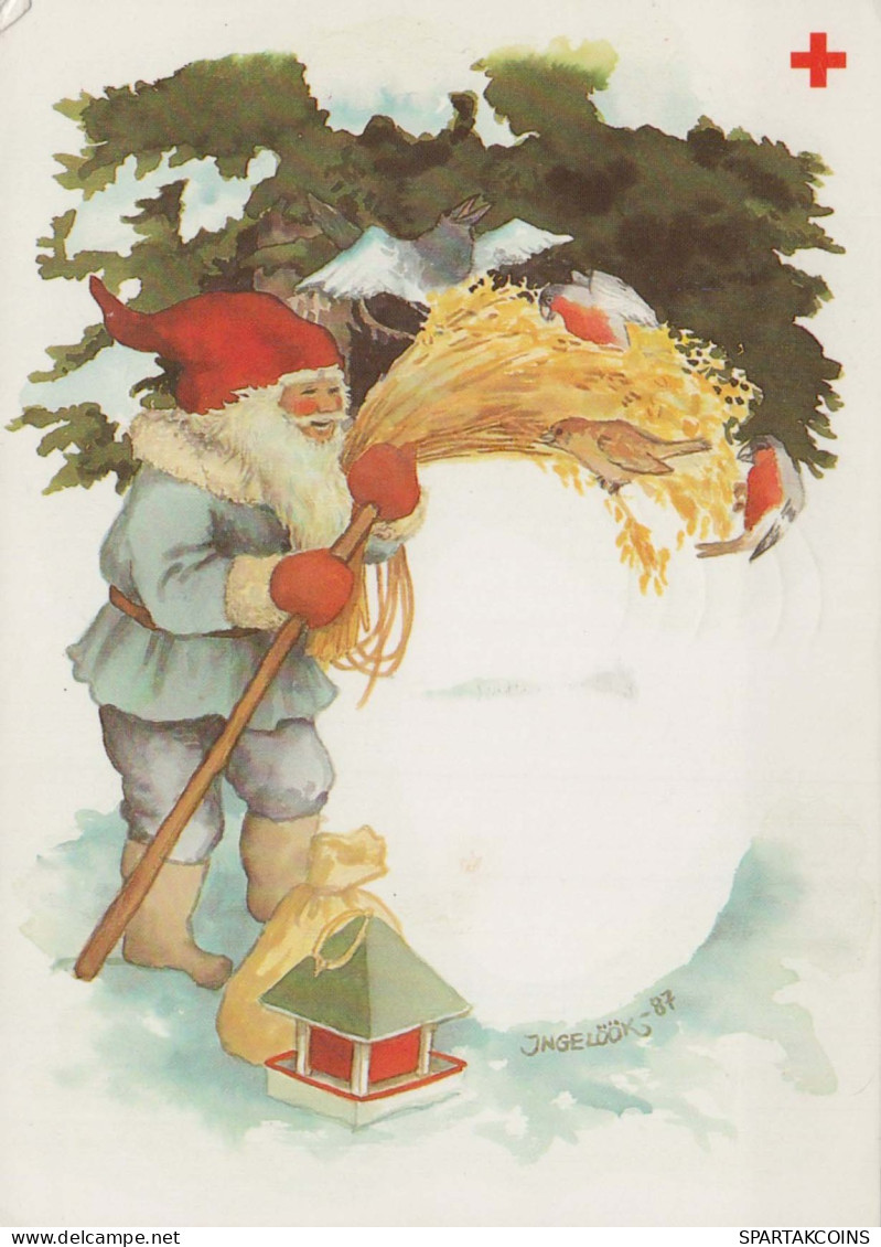 PÈRE NOËL Bonne Année Noël Vintage Carte Postale CPSM #PBL101.A - Santa Claus